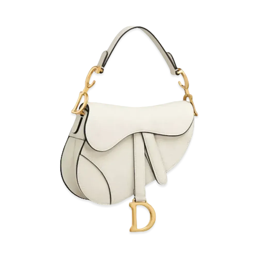 Dior Mini Saddle Bag "White"