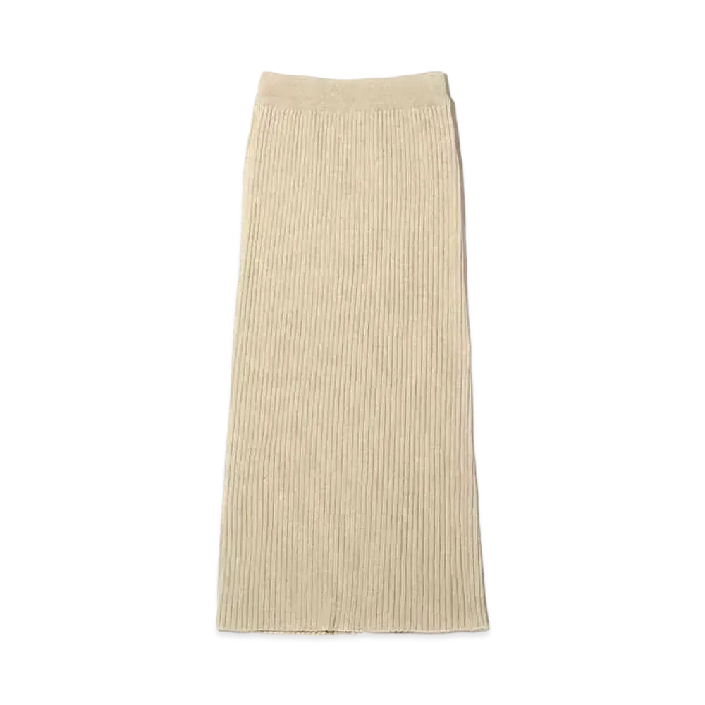 atmos pink Slit Knit Skirt "Beige"