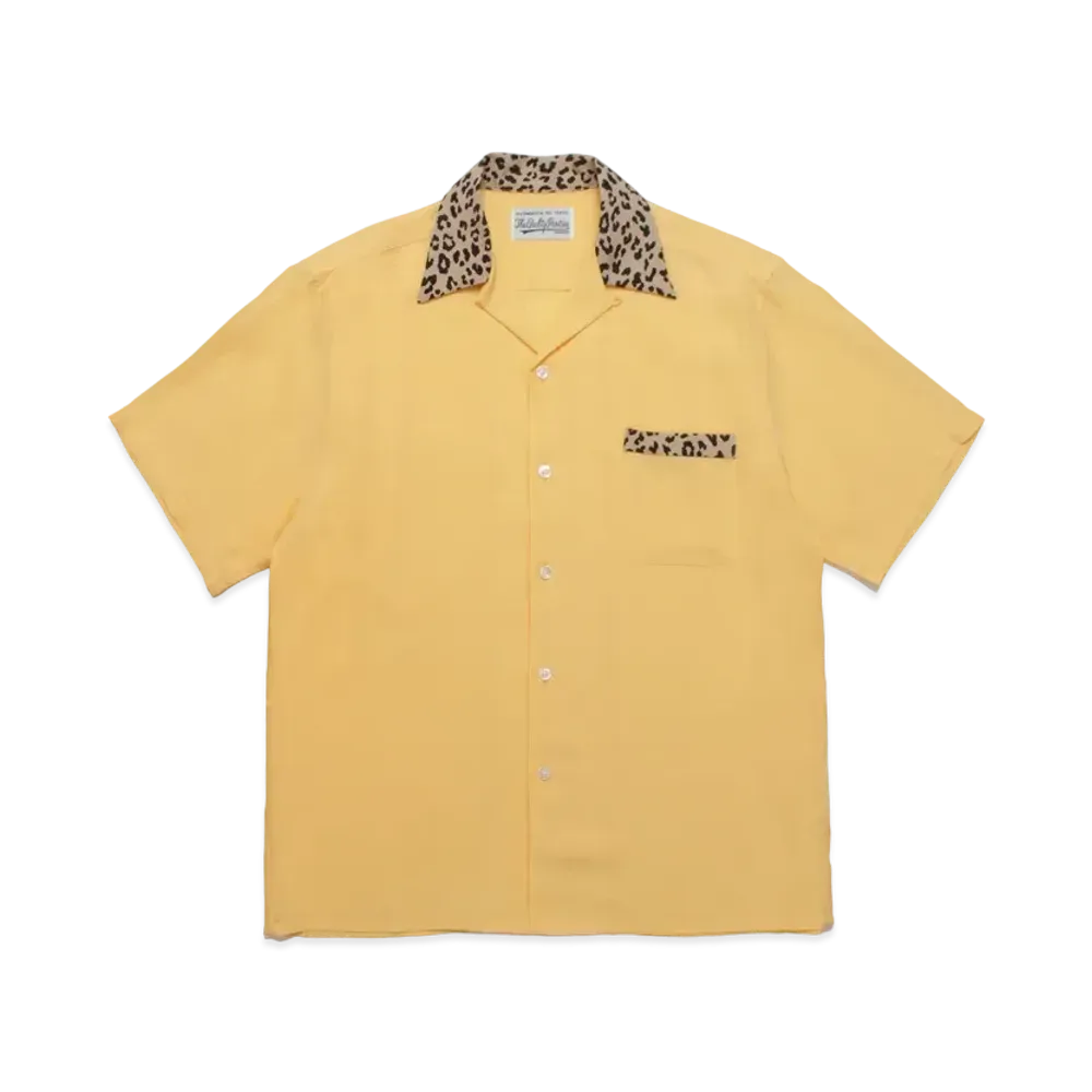 WACKO MARIA TWO TONW OPEN COLLAR SHIRT "Yellow"