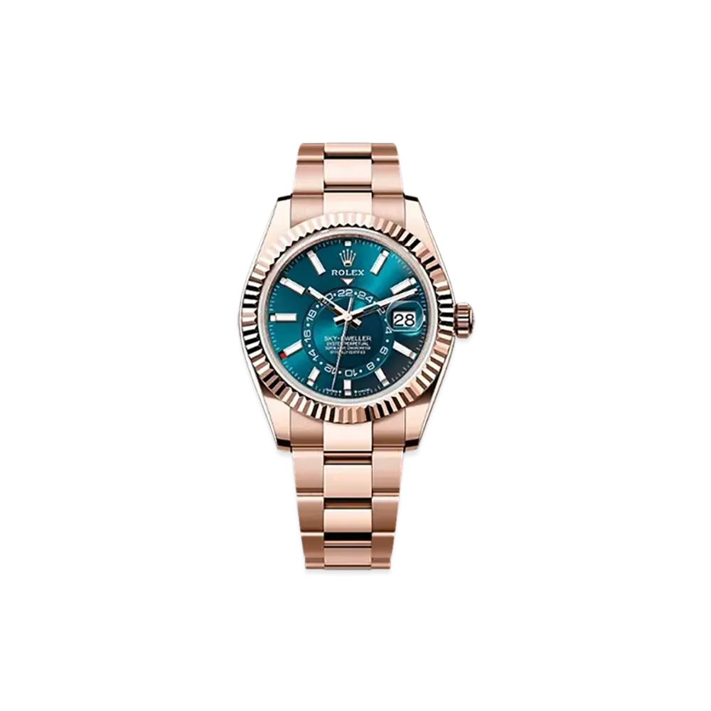 ROLEX Sky-Dweller 42mm Everose Gold 336935 "Blue-Green"