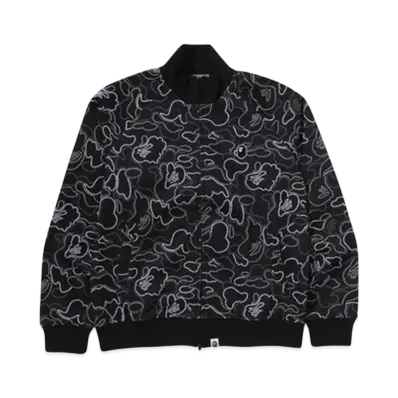 A BATHING APE Neon Camo Jacquard Track Jacket "Black"