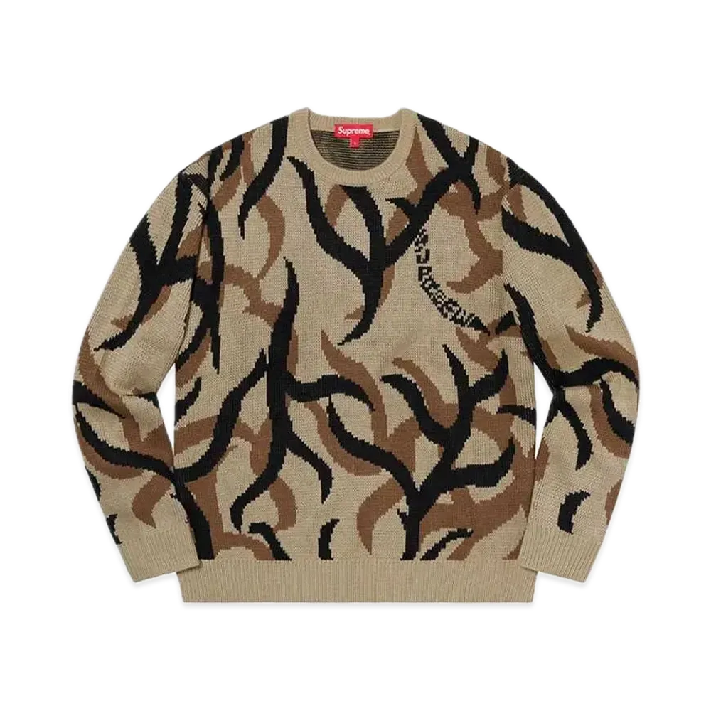 Supreme Tribal Camo Sweater "Tan"
