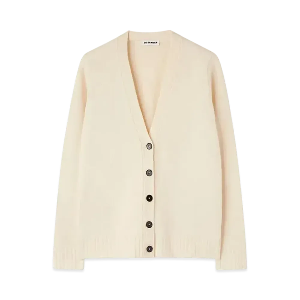 Jil Sander Women's V-Neck Cardigan "Corn Silk"
