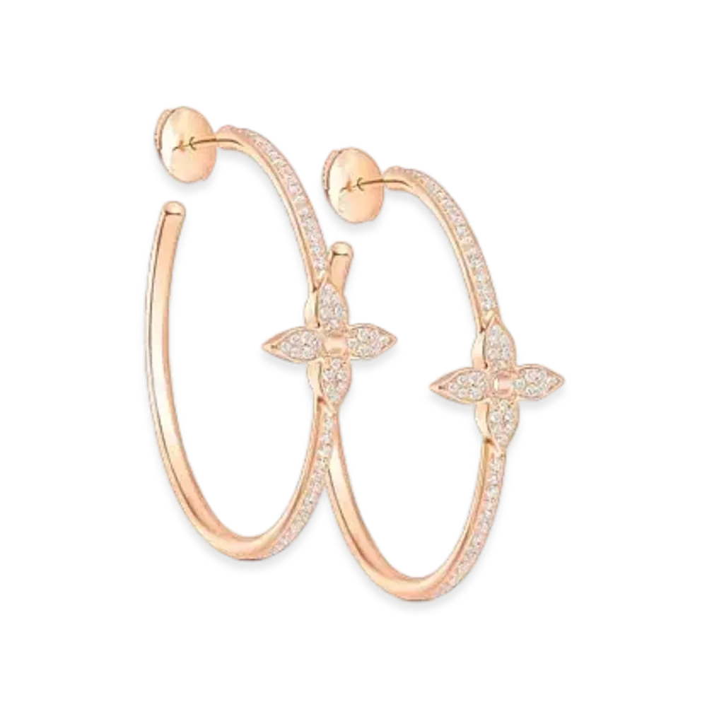 Louis Vuitton Idylle Blossom Hoops, Pink Gold and Diamonds