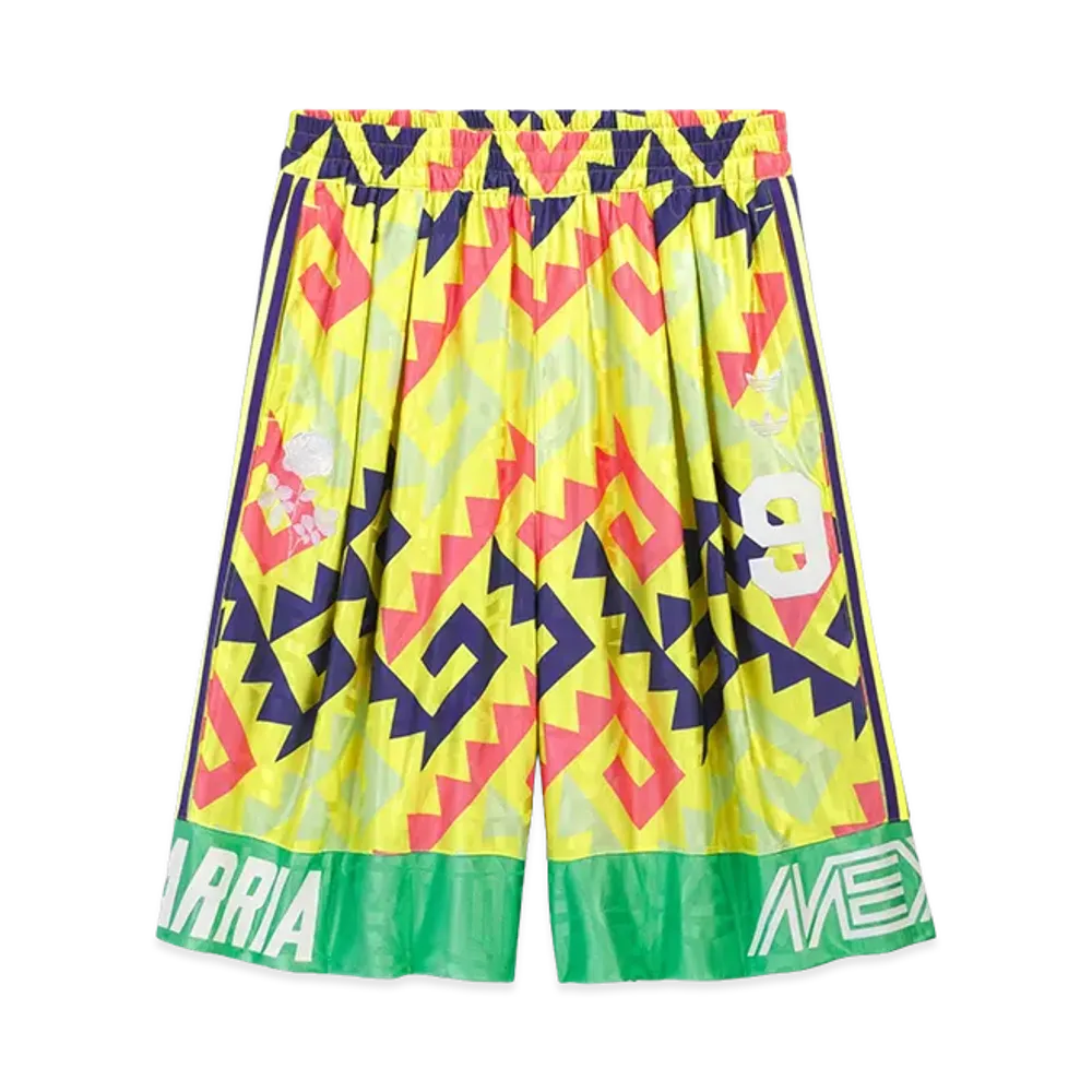 adidas x Willy Chavarria AOP Goalkeeper Shorts "Solar Lemon"