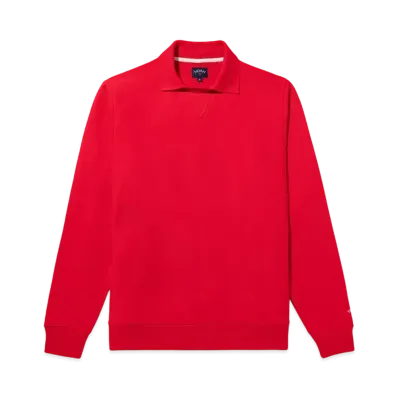Noah Polo Collar Crewneck "Red"