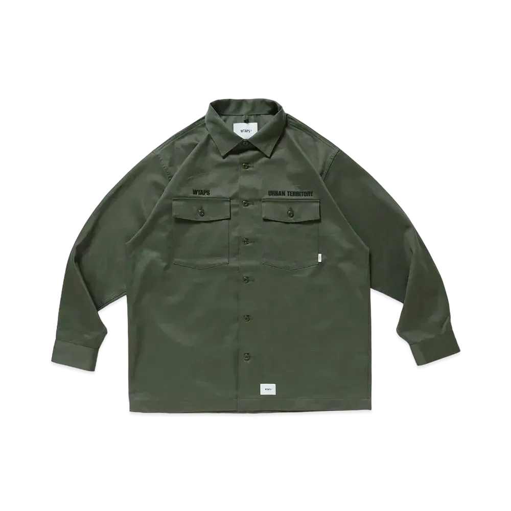 WTAPS Buds / LS / Cotton. Twill "Olive Drab"