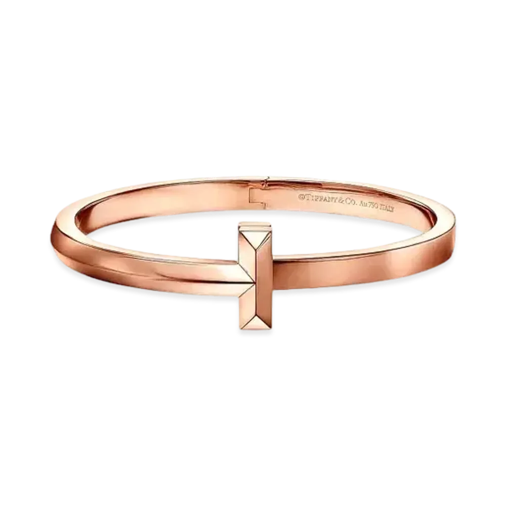 Tiffany & Co. Tiffany T T1 Hinged Bangle Wide 18K "Rose Gold"