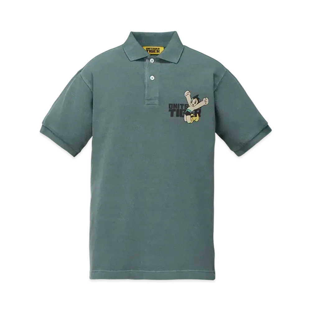 Onitsuka Tiger x Astroboy Washed Polo Shirt "Blue Grey"