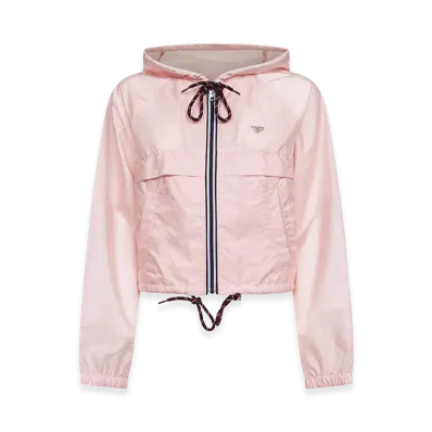 PRADA Women's Re-Nylon Feather Crop Jacket "Pink"
