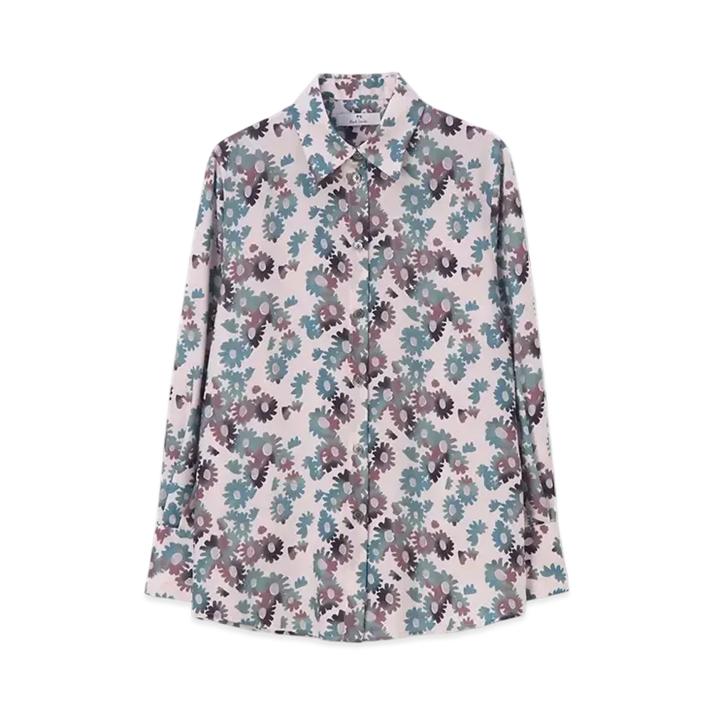 Paul Smith Women's Chamomile Floral Print Shirt "LightPink"