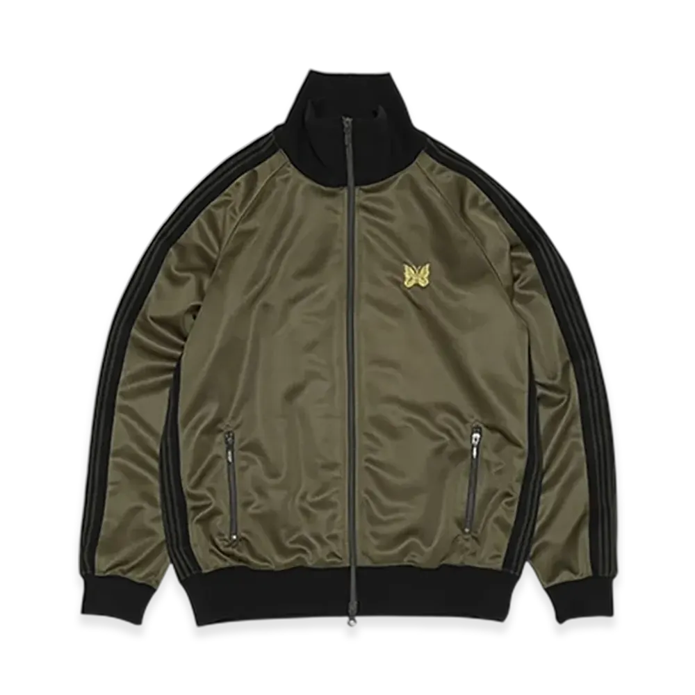 NEEDLES x Loftman Exclusive Track Jacket Poly Smooth "Olive/Black"