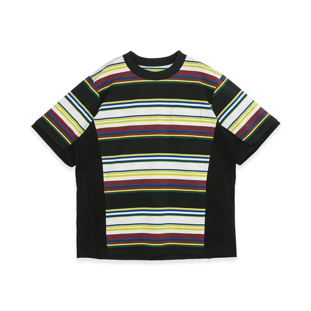 sacai Stripe Cotton Jersey T-Shirt "Yellow"