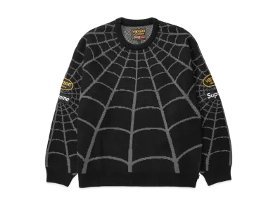 Supreme x Vanson Leathers Spider-Man Sweater "Black"