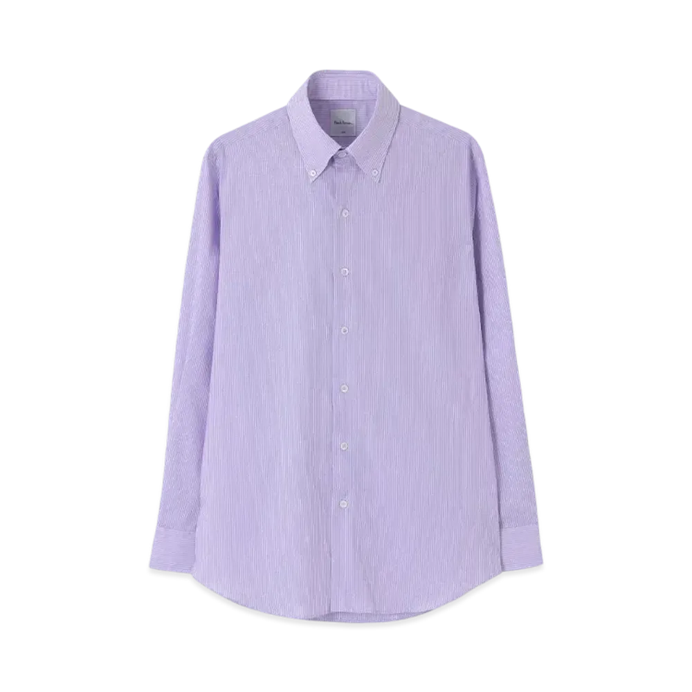 Paul Smith Pinstripe Button-Down Dress Shirt "LightPurple"