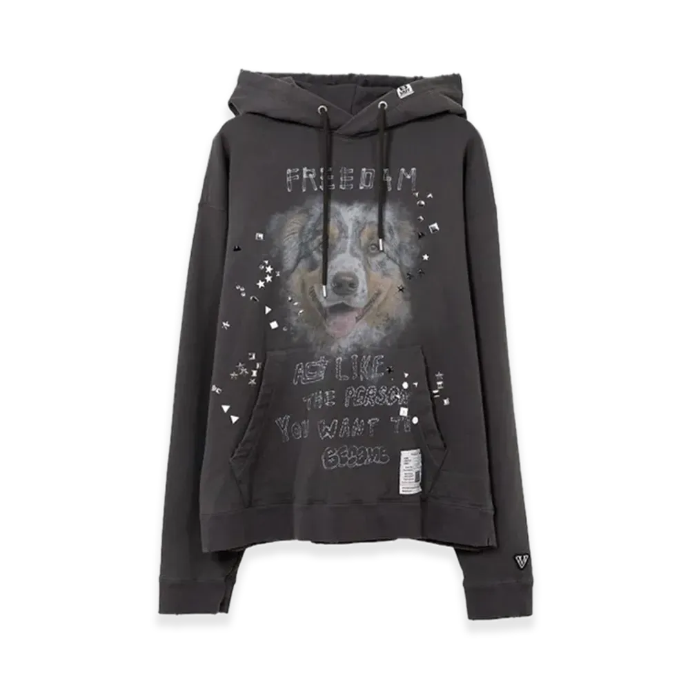 Maison MIHARA YASUHIRO Embellished Distressed Hoodie "Black"