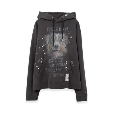 Maison MIHARA YASUHIRO Embellished Distressed Hoodie "Black"