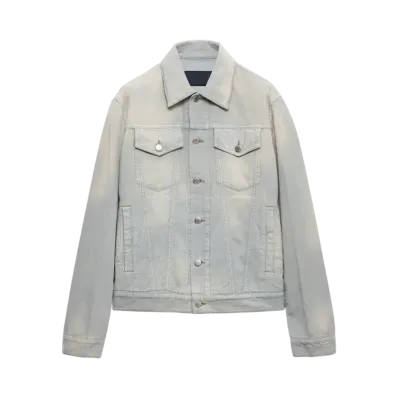 PRADA Men's Corduroy Blouson Jacket "Light Blue"