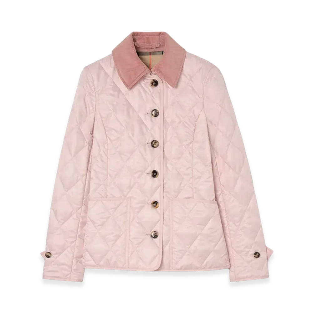 Burberry Women's Quilted Jacket "Mallow Pink"