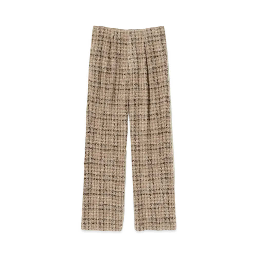 AURALEE HOMESPUN TWEED SLACKS "Beige"