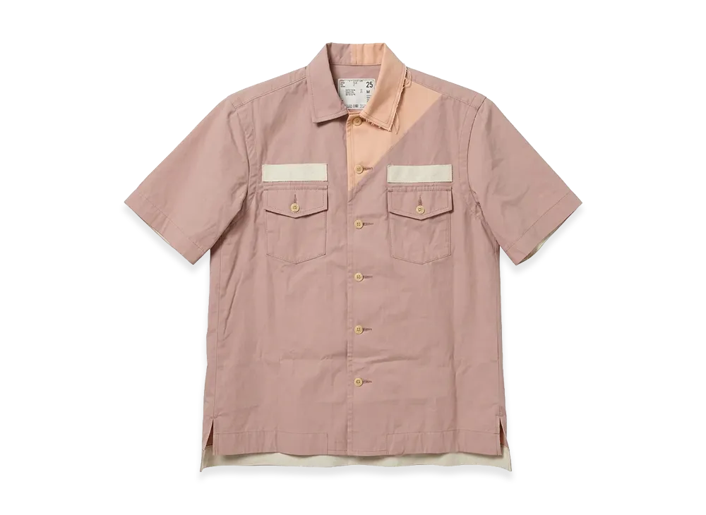 sacai Cotton Nylon Oxford Shirt "Pink"