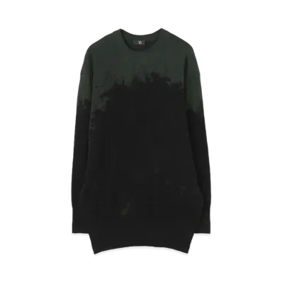 Yohji Yamamoto Y's COTTON LINEN PLATING COMBI BIG SWEATER "Grey"