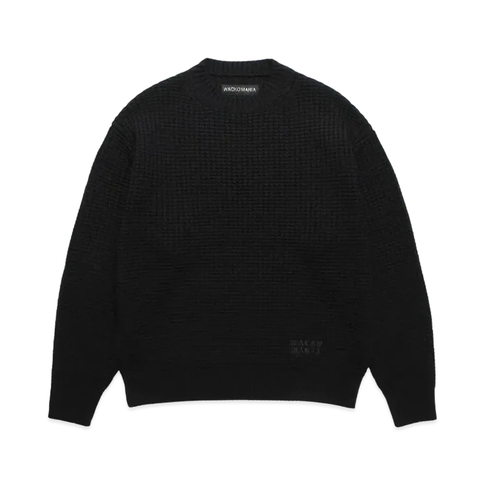 WACKO MARIA Waffle Knit Sweater "Black"