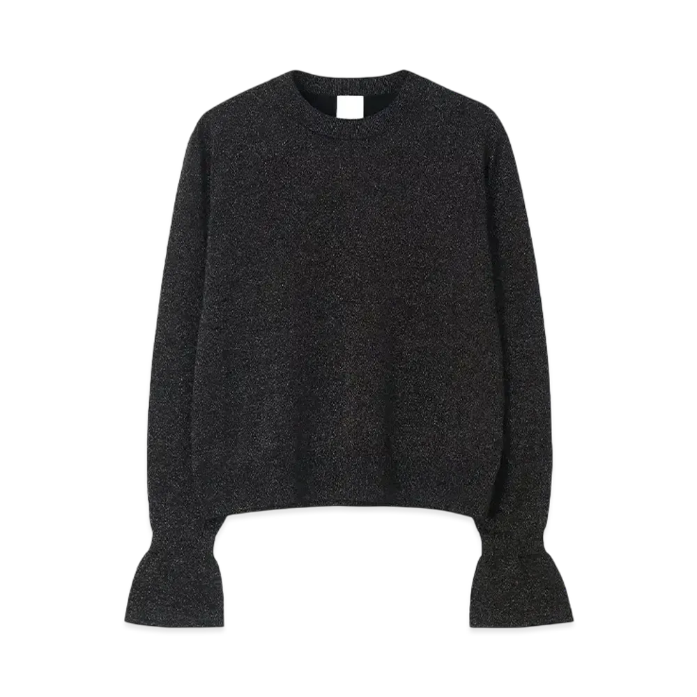 Paul Smith Women's Flare Sleeve Lame Knit "Black"