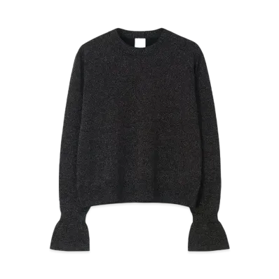 Paul Smith Women's Flare Sleeve Lame Knit "Black"