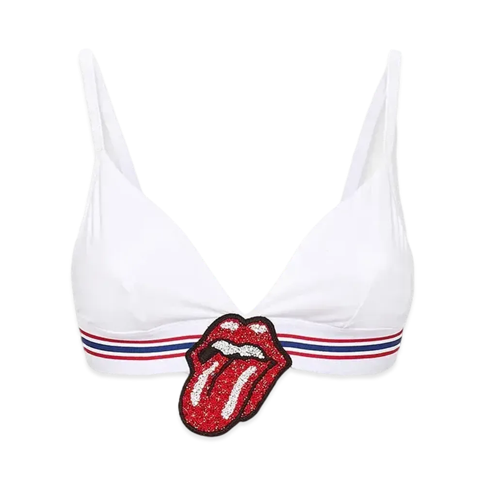 Dsquared2 x Rolling Stones The Rolling Stones Triangle Bra "White"
