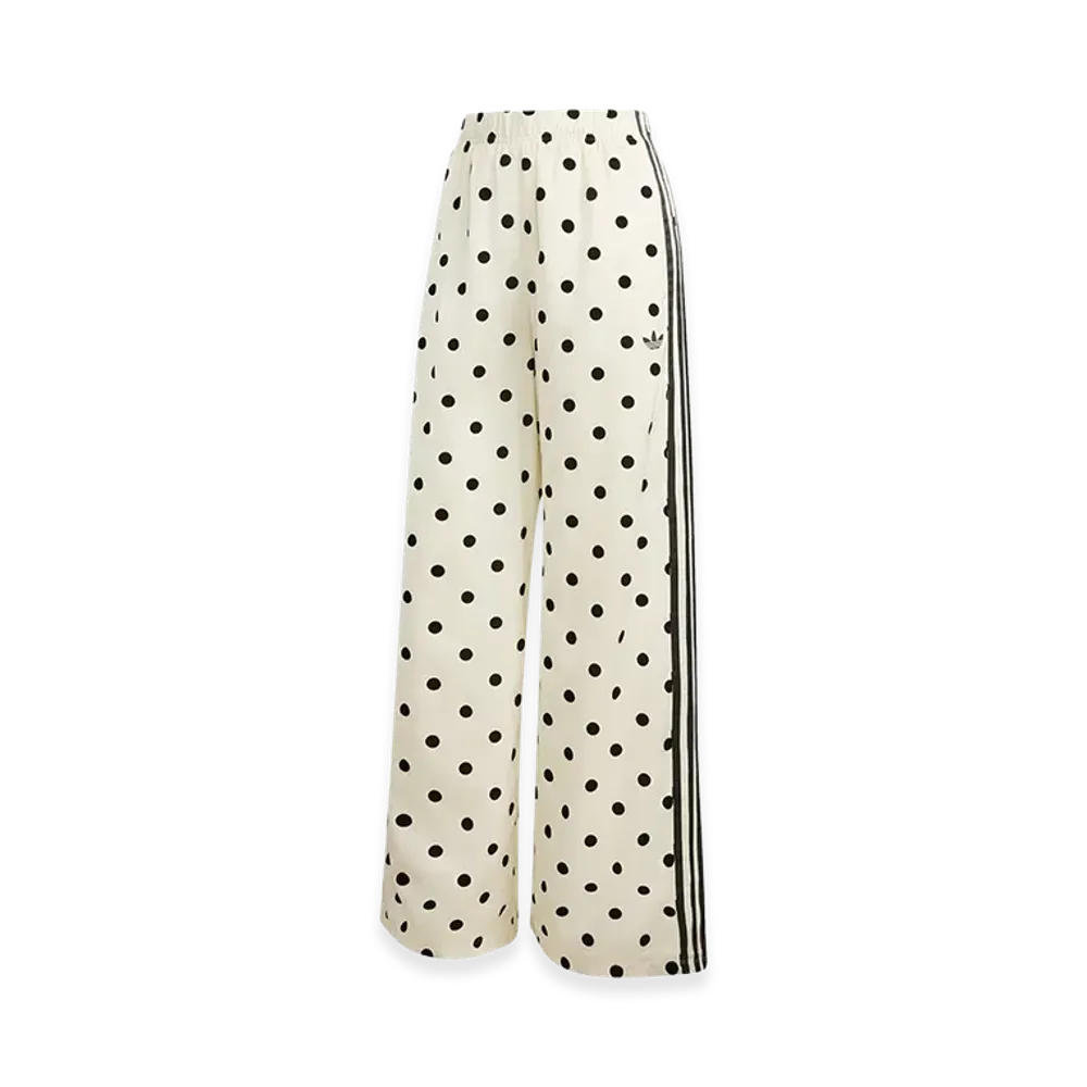 adidas Satin Polka Dot Wide Leg Pants "Off White"