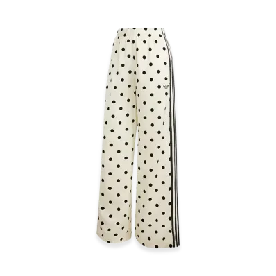 adidas Satin Polka Dot Wide Leg Pants "Off White"