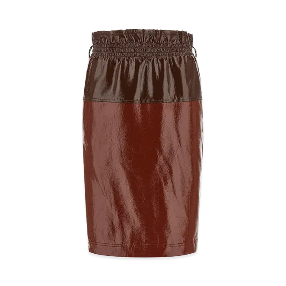 Saint Laurent Women's 'Paper-Bag' Skirt "Green"
