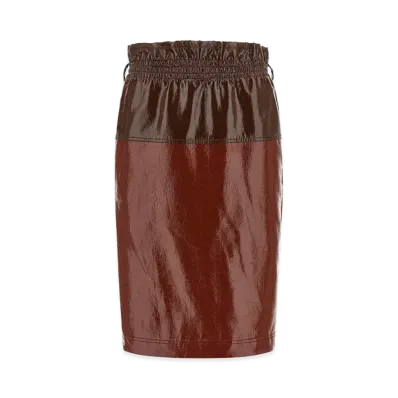 Saint Laurent Women's 'Paper-Bag' Skirt "Green"