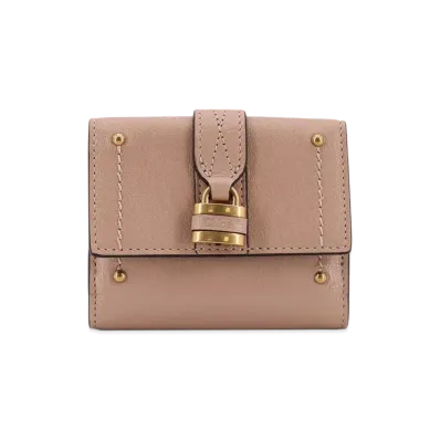 Chloe Women's Paddington Trifold Leather Wallet "Pink"