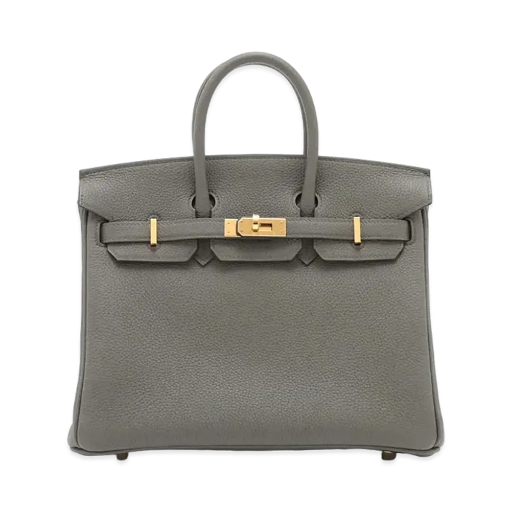 Hermes Birkin Taurillon Clemence "Etain/Gold"