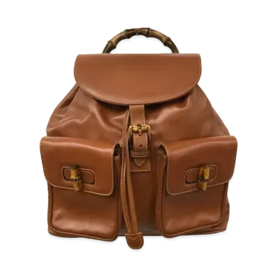 GUCCI Backpack Bamboo Leather "Light Brown"