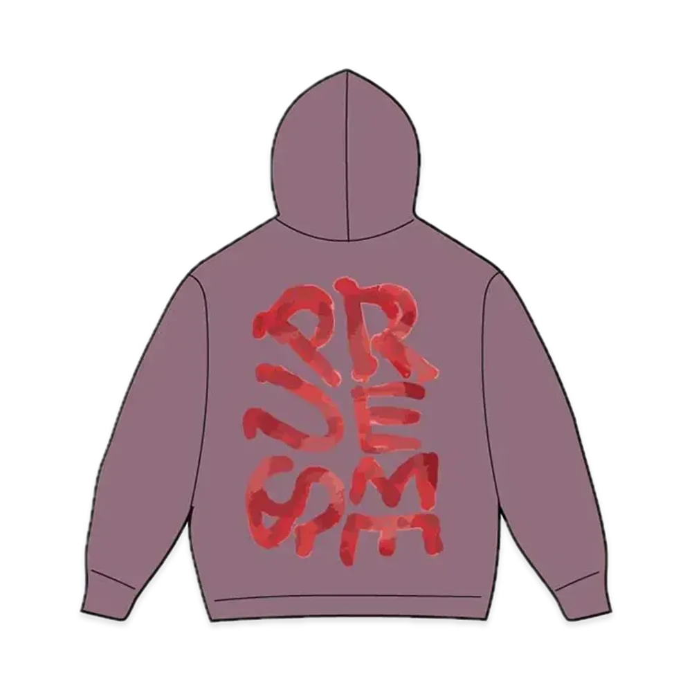 Supreme Paint Hooded Sweatshirt "Dusty Purple"