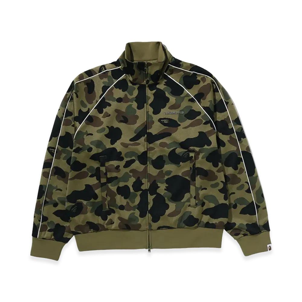A BATHING APE Logo Relaxed Fit Track Jacket "Green"