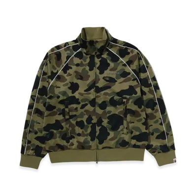 A BATHING APE Logo Relaxed Fit Track Jacket "Green"