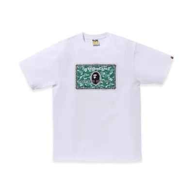 A BATHING APE Bape Card Tee "White/Green"