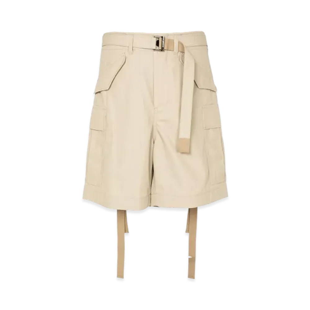 sacai Cotton Twill Shorts "Beige"