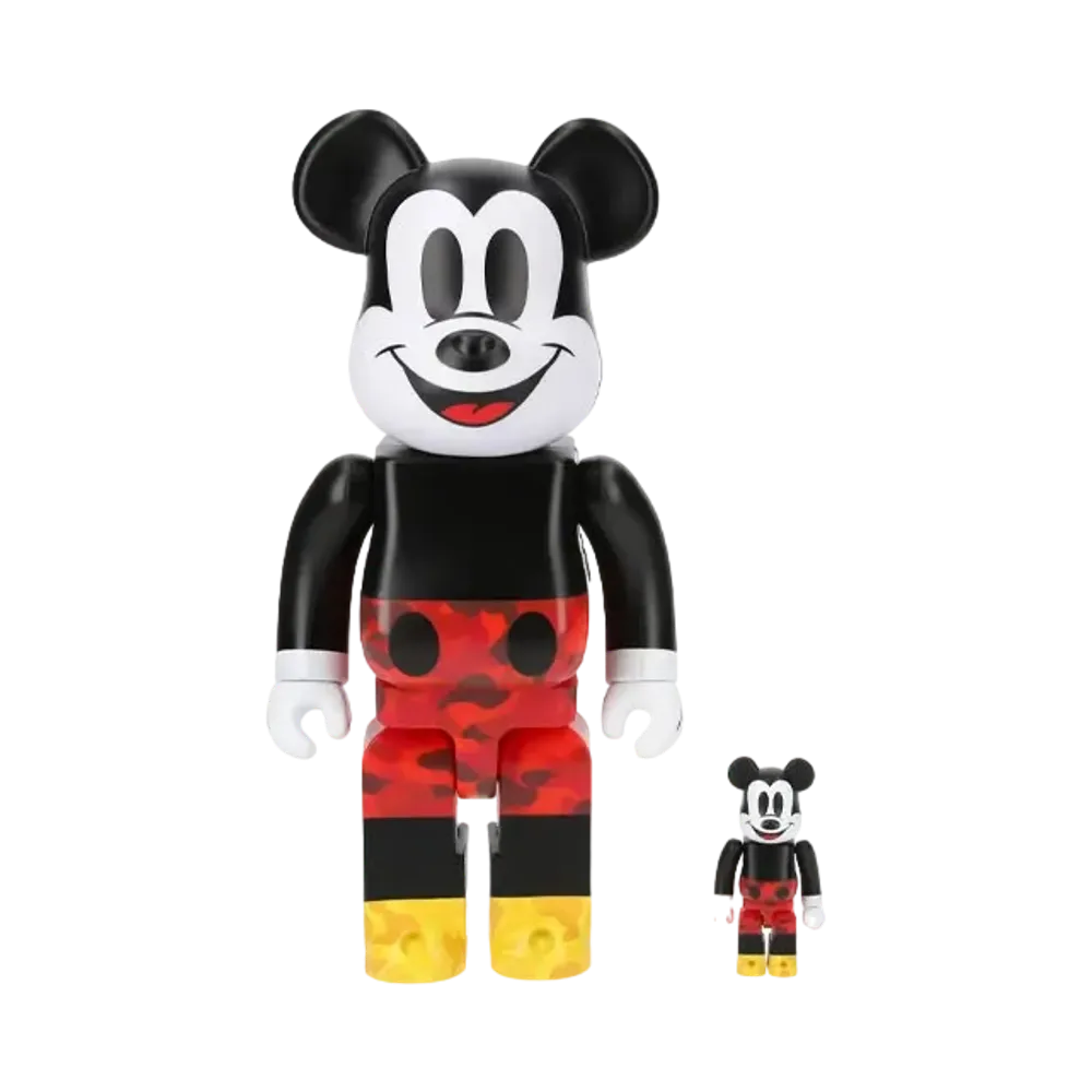Bearbrick x A BATHING APE x MICKEY MOUSE Original Color 100% & 400%