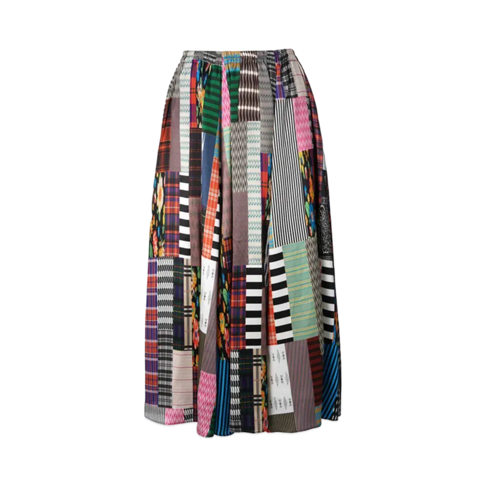 ANREALAGE Patchwork Print Skirt "Colorful"
