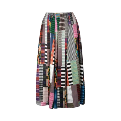 ANREALAGE Patchwork Print Skirt "Colorful"