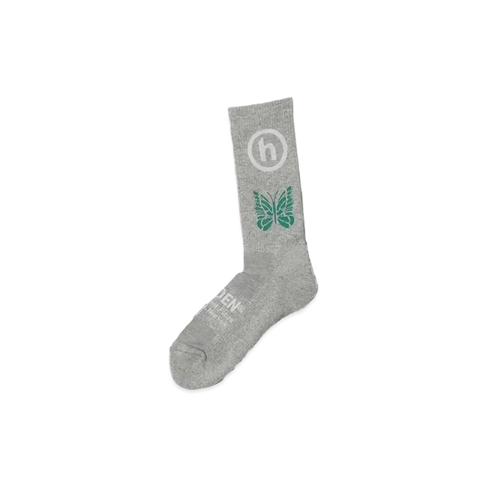 Needles x Hidden Jacquard Socks "Grey"