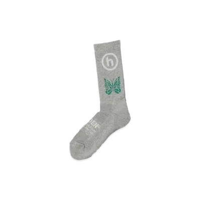 Needles x Hidden Jacquard Socks "Grey"