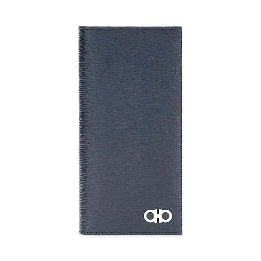 Salvatore Ferragamo Long Wallet "Deep Ocean/Black"
