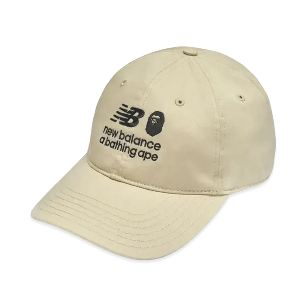 A BATHING APE x NEW BALANCE PANEL CAP "Beige"