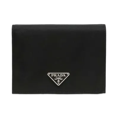 PRADA Nylon Compact Wallet ”Black”